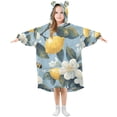 thumbnail image 1 of FORMRS Wearable Blanket Hoodie with Sleeves for Kids Cozy Flannel Sweatshirt, Lemon Pattern, 1 of 7
