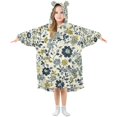 thumbnail image 1 of FORMRS Wearable Blanket Hoodie with Sleeves for Kids Cozy Flannel Sweatshirt, Light Floral, 1 of 7