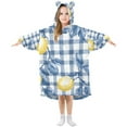 thumbnail image 1 of FORMRS Wearable Blanket Hoodie with Sleeves for Kids Cozy Flannel Sweatshirt, Light Lemon, 1 of 7