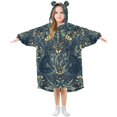 thumbnail image 1 of FORMRS Wearable Blanket Hoodie with Sleeves for Kids Cozy Flannel Sweatshirt, Shadowy Forest Pattern, 1 of 7