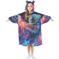 thumbnail image 1 of FORMRS Wearable Blanket Hoodie with Sleeves for Kids Cozy Flannel Sweatshirt, Space Astronaut, 1 of 7