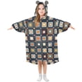 thumbnail image 1 of FORMRS Wearable Blanket Hoodie with Sleeves for Kids Cozy Flannel Sweatshirt, Square Harmony, 1 of 7