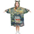 thumbnail image 1 of FORMRS Wearable Blanket Hoodie with Sleeves for Kids Cozy Flannel Sweatshirt, Sunshine Goldfish, 1 of 7