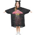 thumbnail image 1 of FORMRS Wearable Blanket Hoodie with Sleeves for Kids Cozy Flannel Sweatshirt, UFO with Hearts Pattern, 1 of 7