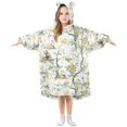 thumbnail image 1 of FORMRS Wearable Blanket Hoodie with Sleeves for Kids Cozy Flannel Sweatshirt, Watercolor Forest Animals, 1 of 7