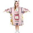 thumbnail image 1 of FORMRS Wearable Blanket Hoodie with Sleeves for Kids Cozy Flannel Sweatshirt, Watercolor Jar, 1 of 7