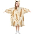 thumbnail image 1 of FORMRS Wearable Blanket Hoodie with Sleeves for Kids Cozy Flannel Sweatshirt, Wheat Ears Pattern, 1 of 7