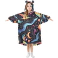 thumbnail image 1 of FORMRS Wearable Blanket Hoodie with Sleeves for Kids Cozy Flannel Sweatshirt, Zodiac Stars, 1 of 7