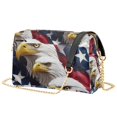 thumbnail image 1 of FORMRS Women Crossbody Purse with Chain Strap Vegan Leather Shoulder Handbag, American Eagle Pattern, 1 of 7