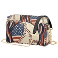 thumbnail image 1 of FORMRS Women Crossbody Purse with Chain Strap Vegan Leather Shoulder Handbag, Baseball Pattern, 1 of 7