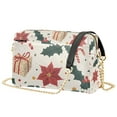 thumbnail image 1 of FORMRS Women Crossbody Purse with Chain Strap Vegan Leather Shoulder Handbag, Beige Christmas Candy Canes, 1 of 7