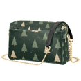 thumbnail image 1 of FORMRS Women Crossbody Purse with Chain Strap Vegan Leather Shoulder Handbag, Beige Christmas Trees, 1 of 7