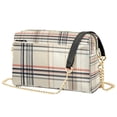 thumbnail image 1 of FORMRS Women Crossbody Purse with Chain Strap Vegan Leather Shoulder Handbag, Beige Plaid Pattern, 1 of 7