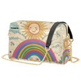 thumbnail image 1 of FORMRS Women Crossbody Purse with Chain Strap Vegan Leather Shoulder Handbag, Beige Rainbow, 1 of 7
