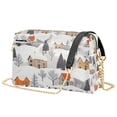 thumbnail image 1 of FORMRS Women Crossbody Purse with Chain Strap Vegan Leather Shoulder Handbag, Beige Snow Houses, 1 of 7
