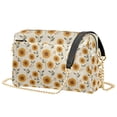 thumbnail image 1 of FORMRS Women Crossbody Purse with Chain Strap Vegan Leather Shoulder Handbag, Beige Sunflower Pattern, 1 of 7