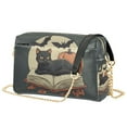thumbnail image 1 of FORMRS Women Crossbody Purse with Chain Strap Vegan Leather Shoulder Handbag, Black Halloween Cat, 1 of 7