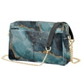 thumbnail image 1 of FORMRS Women Crossbody Purse with Chain Strap Vegan Leather Shoulder Handbag, Black Marble, 1 of 7