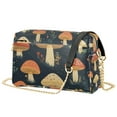 thumbnail image 1 of FORMRS Women Crossbody Purse with Chain Strap Vegan Leather Shoulder Handbag, Black Mushroom Pattern, 1 of 7