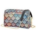 thumbnail image 1 of FORMRS Women Crossbody Purse with Chain Strap Vegan Leather Shoulder Handbag, Blue Art Pattern, 1 of 7