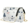 thumbnail image 1 of FORMRS Women Crossbody Purse with Chain Strap Vegan Leather Shoulder Handbag, Blue Cartoon Snowmen, 1 of 7