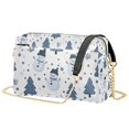 thumbnail image 1 of FORMRS Women Crossbody Purse with Chain Strap Vegan Leather Shoulder Handbag, Blue Cute Snowmen, 1 of 7
