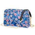 thumbnail image 1 of FORMRS Women Crossbody Purse with Chain Strap Vegan Leather Shoulder Handbag, Blue Daisy, 1 of 7