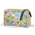 thumbnail image 1 of FORMRS Women Crossbody Purse with Chain Strap Vegan Leather Shoulder Handbag, Blue Floral Wave, 1 of 7