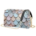 thumbnail image 1 of FORMRS Women Crossbody Purse with Chain Strap Vegan Leather Shoulder Handbag, Blue Shimmering Pattern, 1 of 7