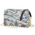 thumbnail image 1 of FORMRS Women Crossbody Purse with Chain Strap Vegan Leather Shoulder Handbag, Blue Snowy Mountain, 1 of 7