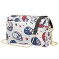 thumbnail image 1 of FORMRS Women Crossbody Purse with Chain Strap Vegan Leather Shoulder Handbag, Cartoon American Football Helmets, 1 of 7
