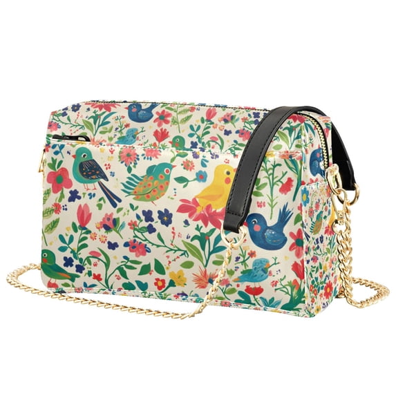 FORMRS Women Crossbody Purse with Chain Strap Vegan Leather Shoulder Handbag, Cartoon Animals