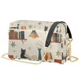 thumbnail image 1 of FORMRS Women Crossbody Purse with Chain Strap Vegan Leather Shoulder Handbag, Cats Reading Pattern, 1 of 7