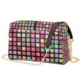 thumbnail image 1 of FORMRS Women Crossbody Purse with Chain Strap Vegan Leather Shoulder Handbag, Colorful Block Pattern, 1 of 7
