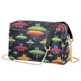 thumbnail image 1 of FORMRS Women Crossbody Purse with Chain Strap Vegan Leather Shoulder Handbag, Colorful Space Cat, 1 of 7