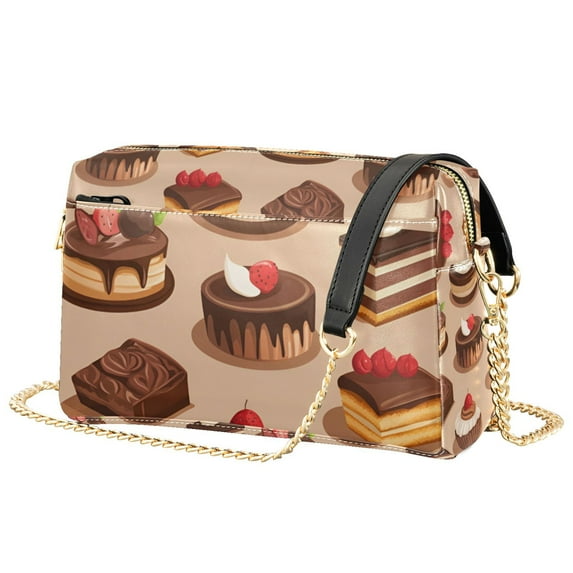 FORMRS Women Crossbody Purse with Chain Strap Vegan Leather Shoulder Handbag, Creamy Cake