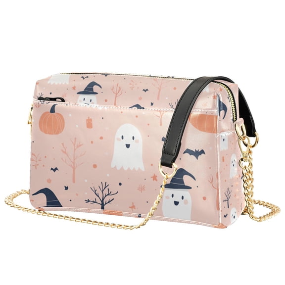 FORMRS Women Crossbody Purse with Chain Strap Vegan Leather Shoulder Handbag, Cute Cartoon Halloween
