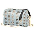 thumbnail image 1 of FORMRS Women Crossbody Purse with Chain Strap Vegan Leather Shoulder Handbag, Cute Cat Faces, 1 of 7