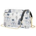 thumbnail image 1 of FORMRS Women Crossbody Purse with Chain Strap Vegan Leather Shoulder Handbag, Cute Snowmen, 1 of 7