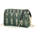 thumbnail image 1 of FORMRS Women Crossbody Purse with Chain Strap Vegan Leather Shoulder Handbag, Dark Green Leaves, 1 of 7
