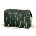thumbnail image 1 of FORMRS Women Crossbody Purse with Chain Strap Vegan Leather Shoulder Handbag, Dark Green Plants, 1 of 7