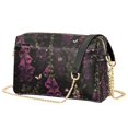 thumbnail image 1 of FORMRS Women Crossbody Purse with Chain Strap Vegan Leather Shoulder Handbag, Dark Purple Floral Pattern, 1 of 7