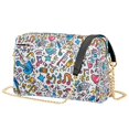thumbnail image 1 of FORMRS Women Crossbody Purse with Chain Strap Vegan Leather Shoulder Handbag, Doodle Pattern, 1 of 7