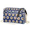 thumbnail image 1 of FORMRS Women Crossbody Purse with Chain Strap Vegan Leather Shoulder Handbag, Elegant Daisy Pattern, 1 of 7