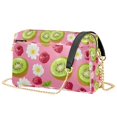 thumbnail image 1 of FORMRS Women Crossbody Purse with Chain Strap Vegan Leather Shoulder Handbag, Floral Raspberries, 1 of 7