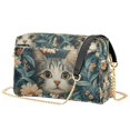 thumbnail image 1 of FORMRS Women Crossbody Purse with Chain Strap Vegan Leather Shoulder Handbag, Flowers Cat, 1 of 7