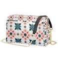 thumbnail image 1 of FORMRS Women Crossbody Purse with Chain Strap Vegan Leather Shoulder Handbag, Flowers Geometric Pattern, 1 of 7