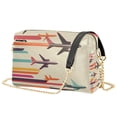 thumbnail image 1 of FORMRS Women Crossbody Purse with Chain Strap Vegan Leather Shoulder Handbag, Flying Planes, 1 of 7