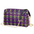 thumbnail image 1 of FORMRS Women Crossbody Purse with Chain Strap Vegan Leather Shoulder Handbag, Gold and Green Floral Pattern, 1 of 7