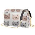 thumbnail image 1 of FORMRS Women Crossbody Purse with Chain Strap Vegan Leather Shoulder Handbag, Gray Cat Pattern, 1 of 7